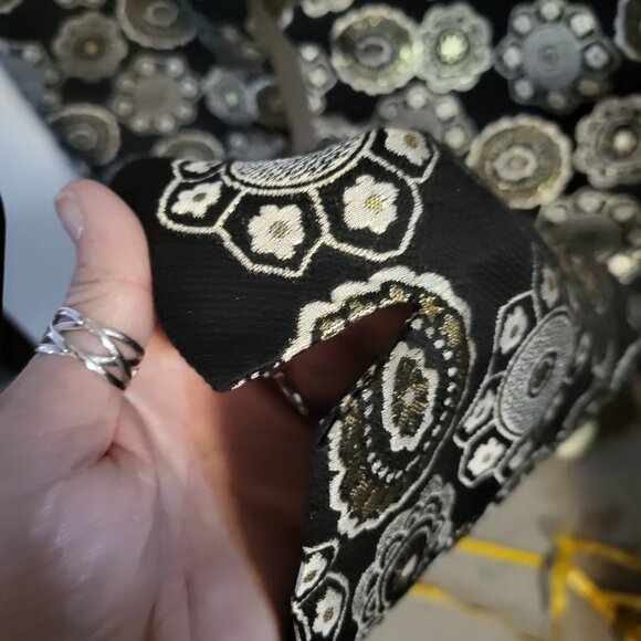 NWOT RARE FRANCES VALENTINE LUCY PANT GOLD METALLIC SZ 8 - Picture 5 of 7